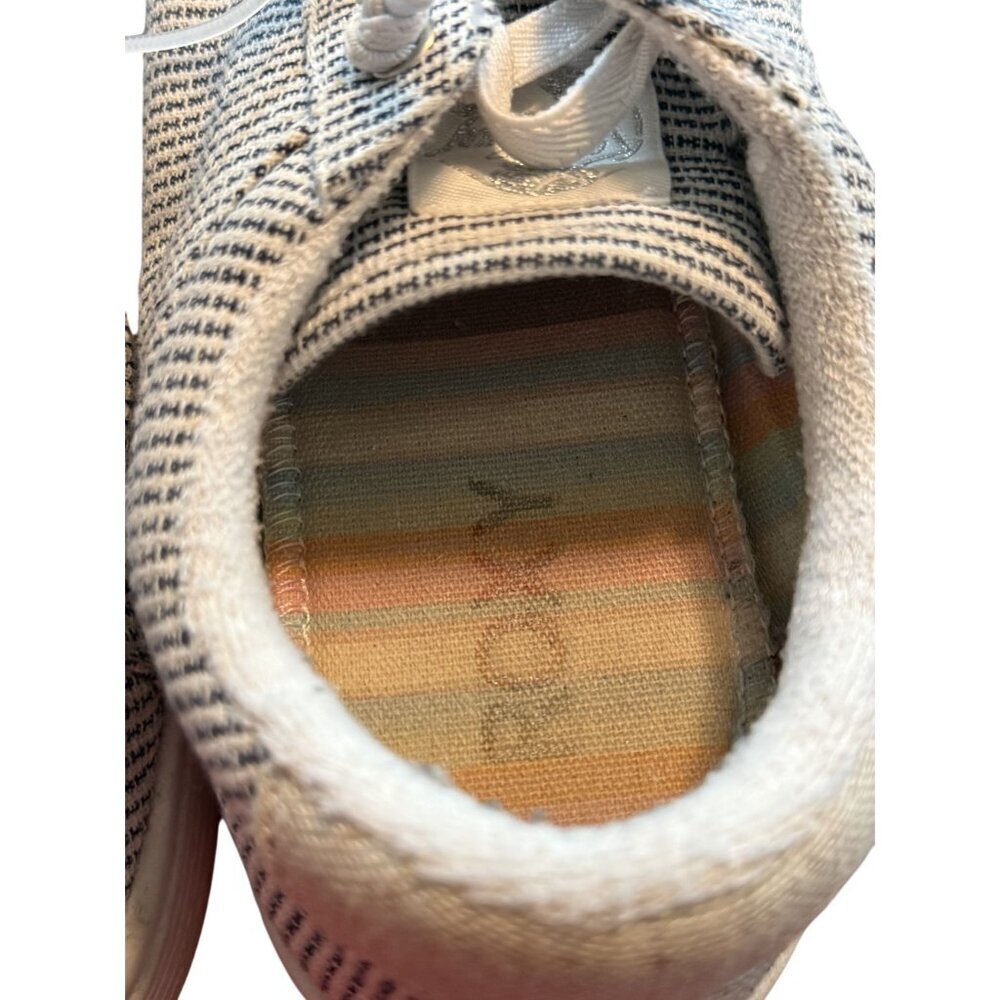 Roxy Womens Striped Canvas Lace-Up Sneakers Casual Style Size 9.5 White & Gray L - Picture 10 of 10